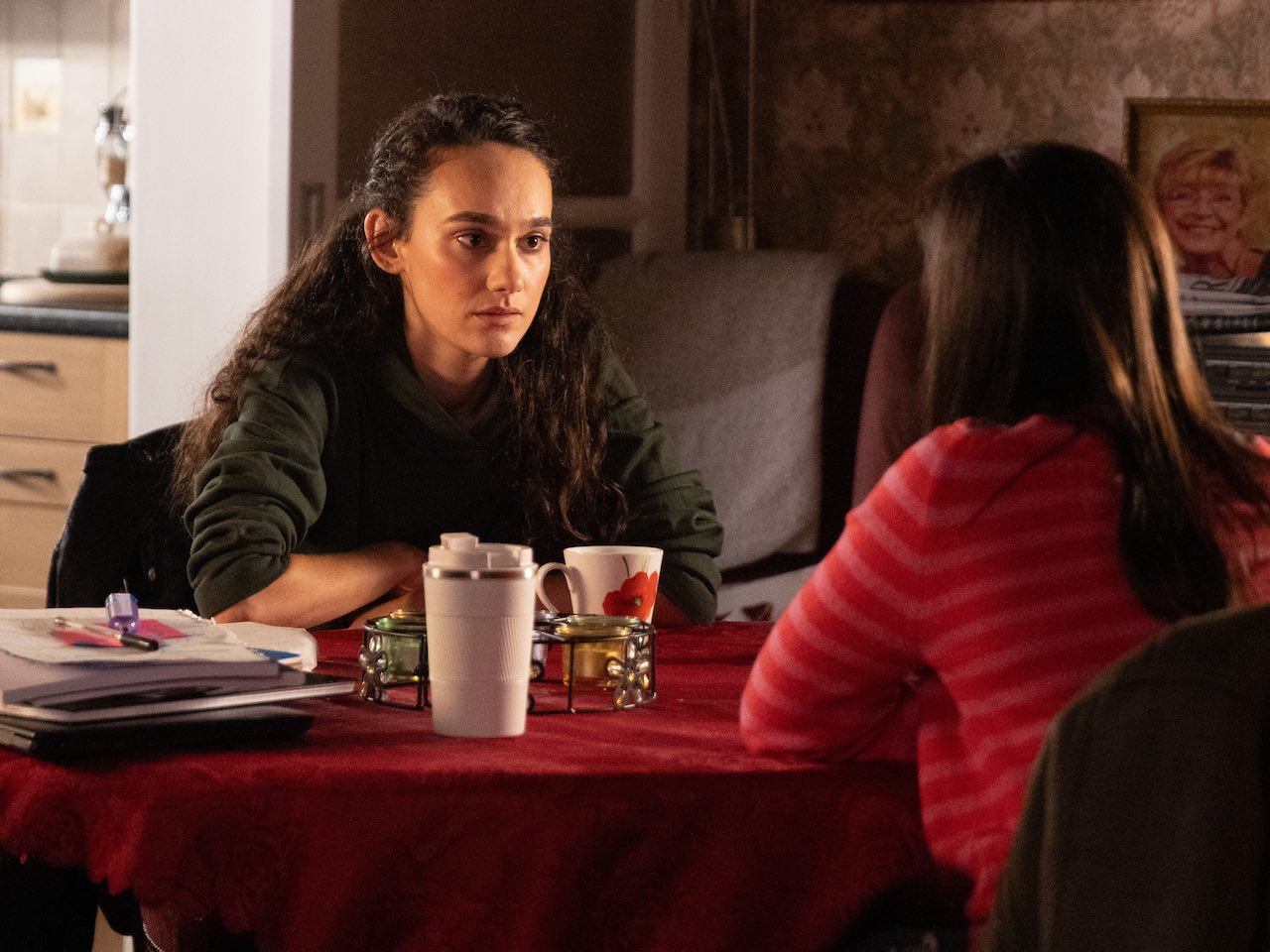 Kate and Amy on Coronation Street on November 13, 2023