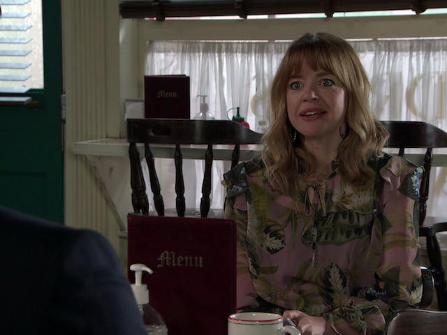 Toyah on Coronation Street on October 11, 2021