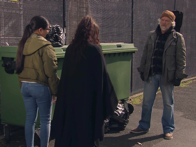 Asha, Nina and Stu on Coronation Street on October 29, 2021
