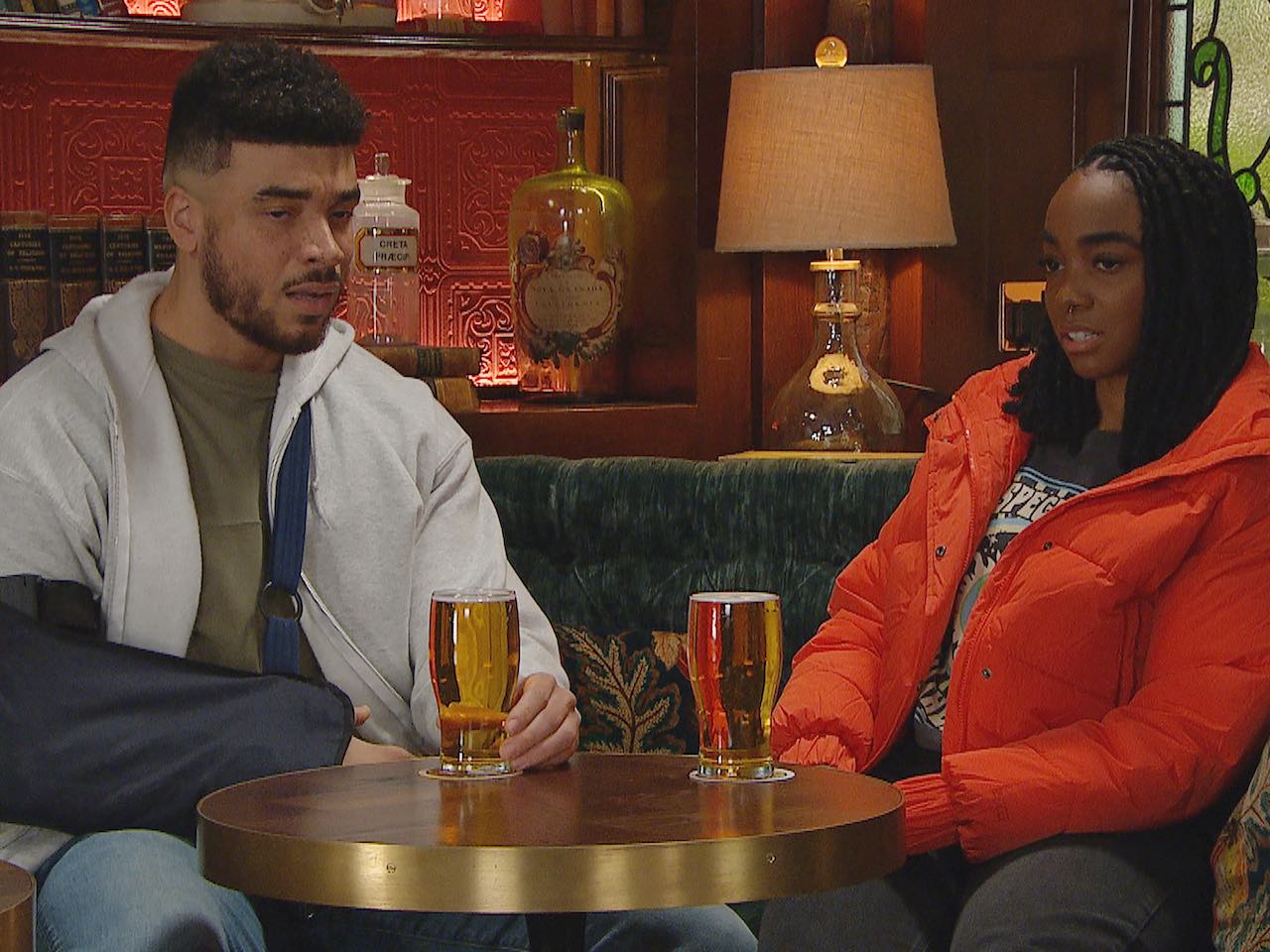 Naomi and Nate on Emmerdale on February 20, 2023