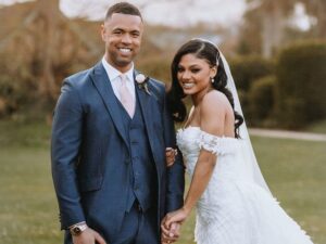 Jordon and Alexis on their wedding day in Married At First Sight UK