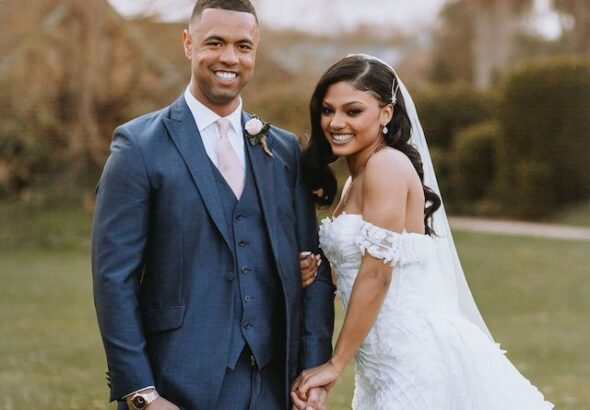 Jordon and Alexis on their wedding day in Married At First Sight UK