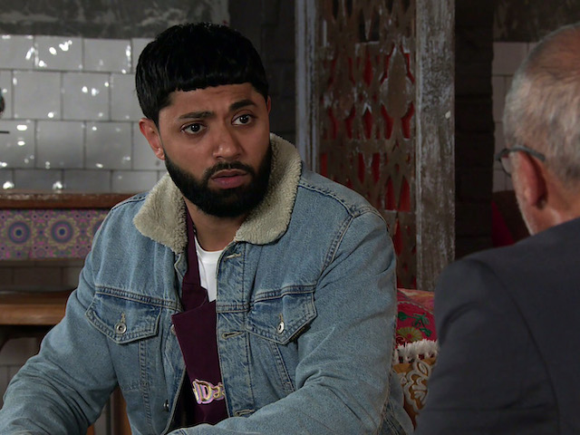 Zeedan and Hashim on Coronation Street on October 8, 2021