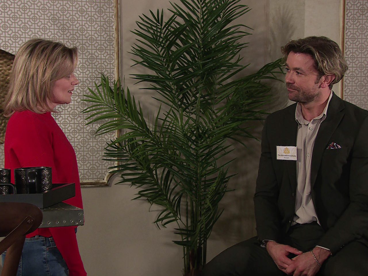 Leanne and Rowan on Coronation Street on March 15, 2024