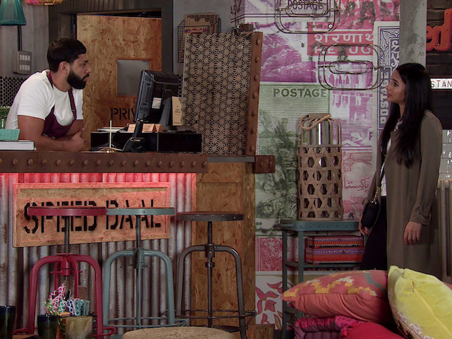 Zeedan and Alya on Coronation Street on November 26, 2021