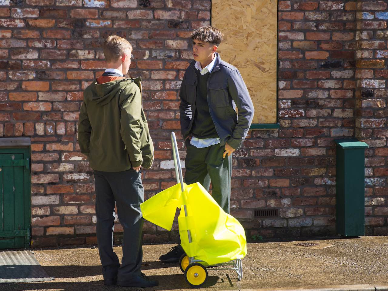 Mason and Dylan on Coronation Street on November 8, 2023