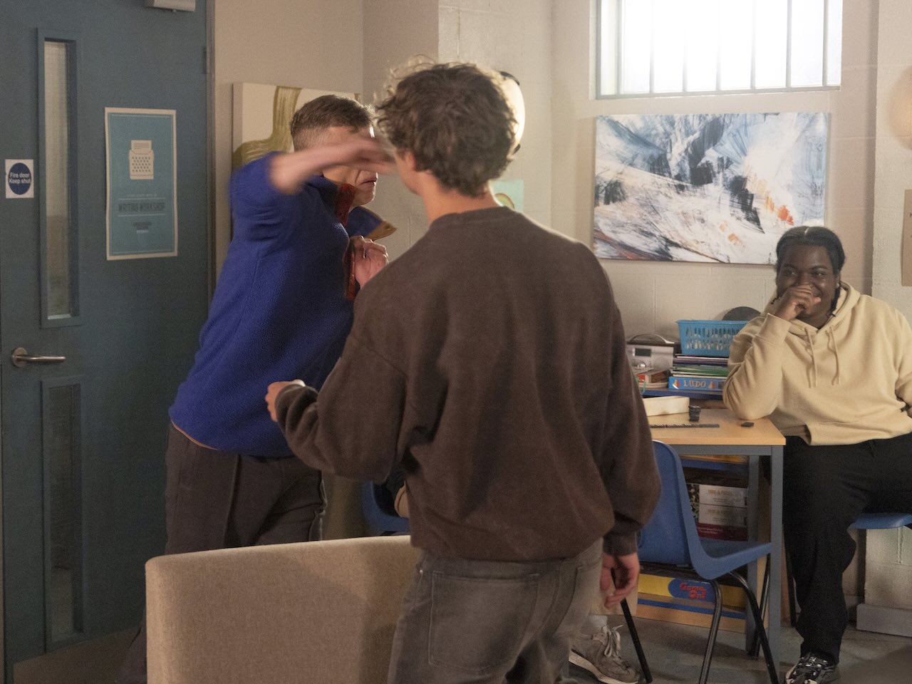 Dylan and Brody on Coronation Street on April 21, 2025
