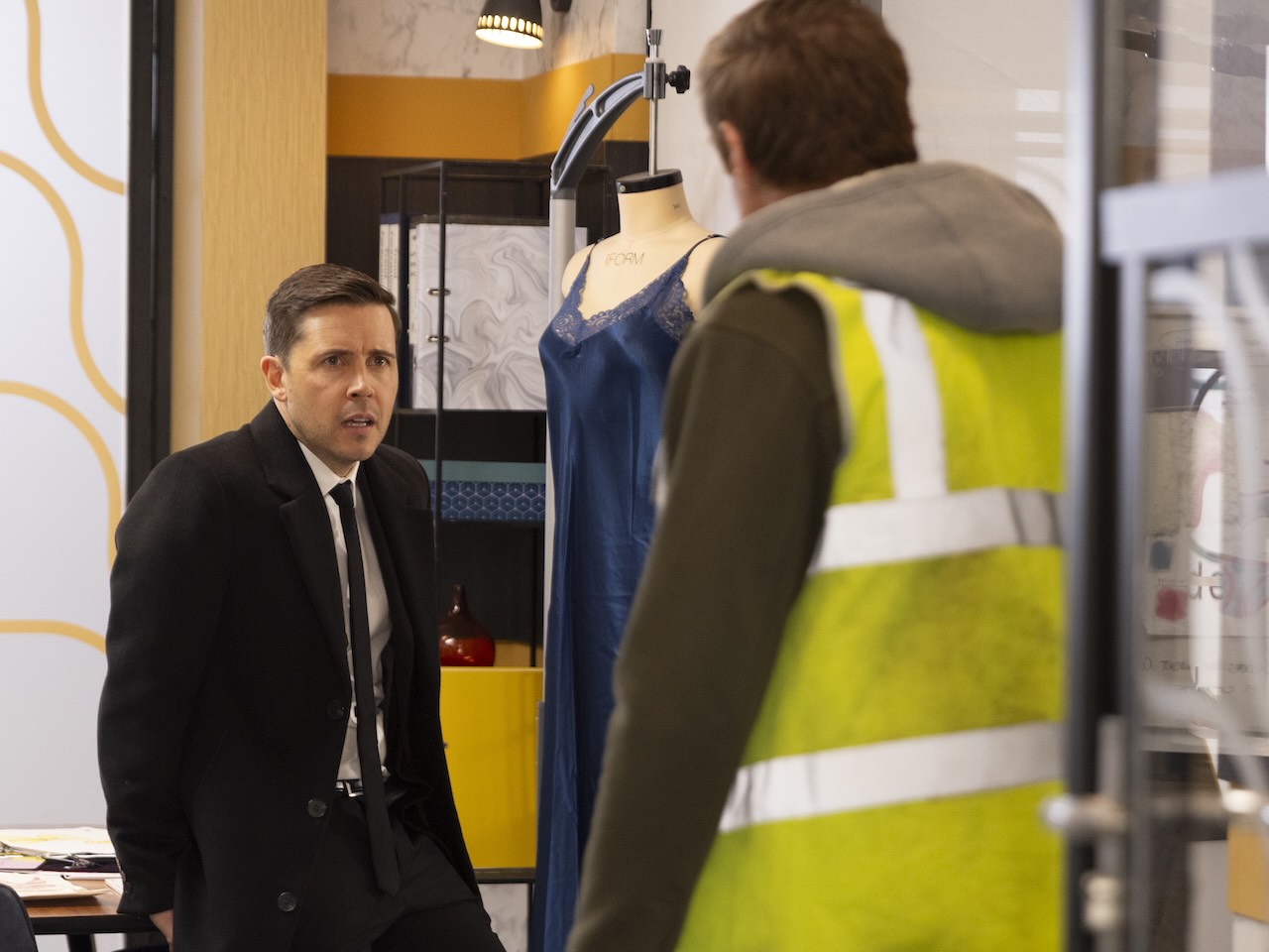 Todd and Theo on Coronation Street on April 23, 2025