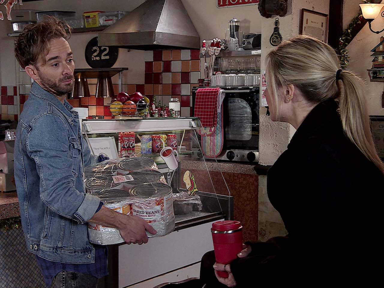 David and Sarah on Coronation Street on December 15, 2023