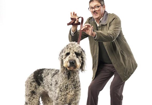 Mark Heap as Jim with Milson in Friday Night Dinner