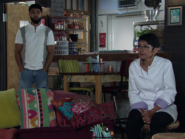Zeedan and Yasmeen on Coronation Street on September 17, 2021