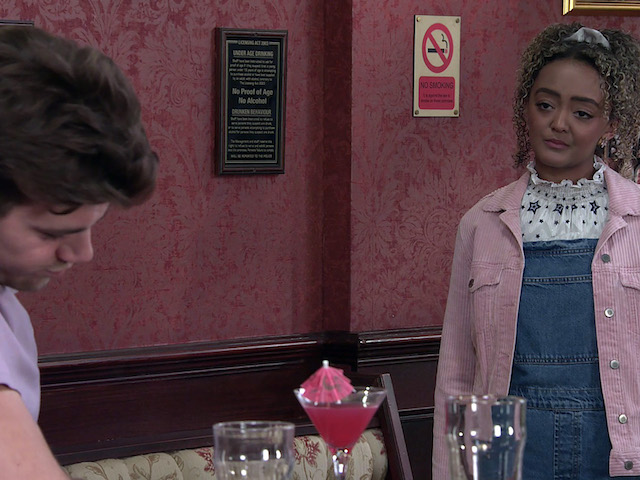 Emma and Curtis on Coronation Street on September 6, 2021