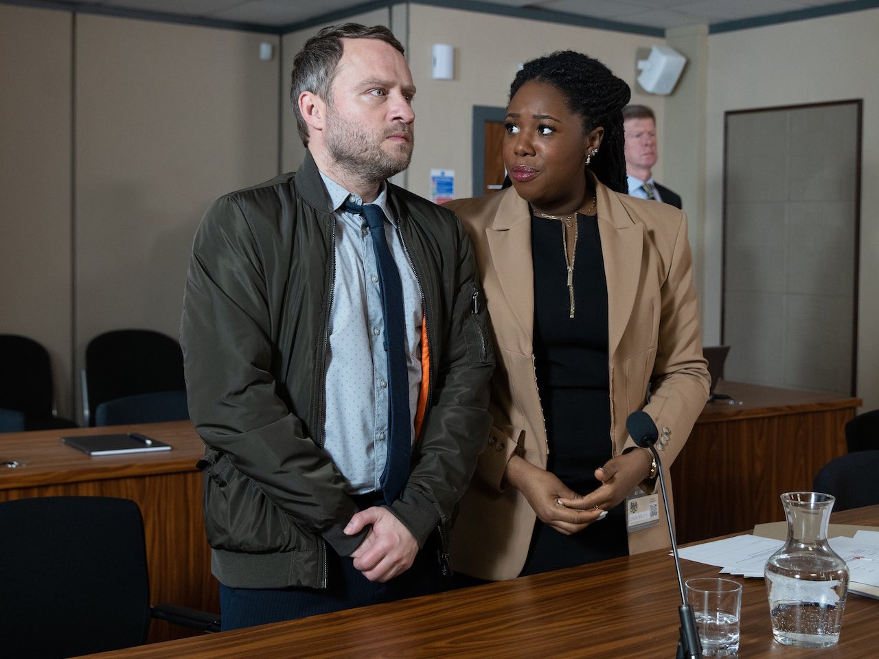 Paul and Dee-Dee at court on Coronation Street on May 26, 2023