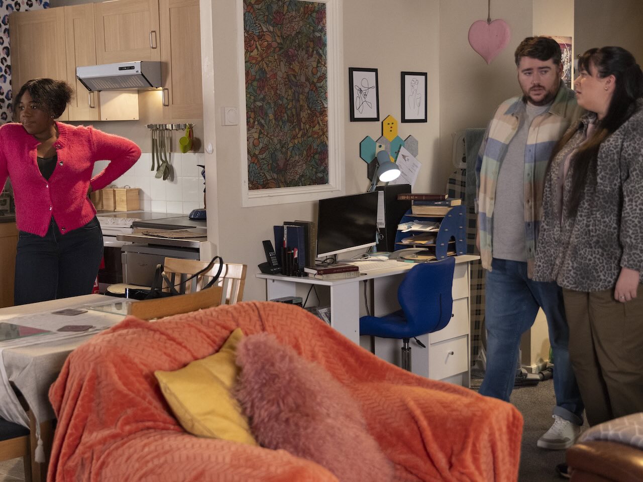 Wes, Zoe and Dee-Dee on Coronation Street on April 21, 2025