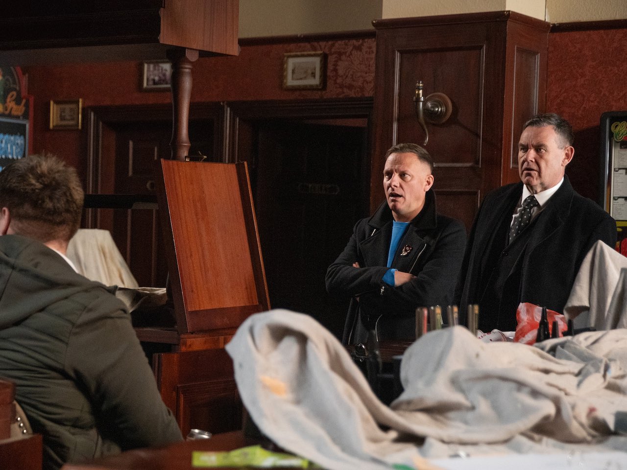 Sean and George on Coronation Street on November 6, 2023