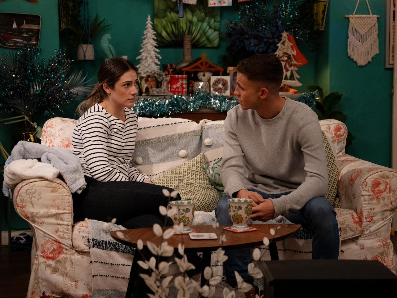 Victoria and Jacob on Emmerdale on December 8, 2023