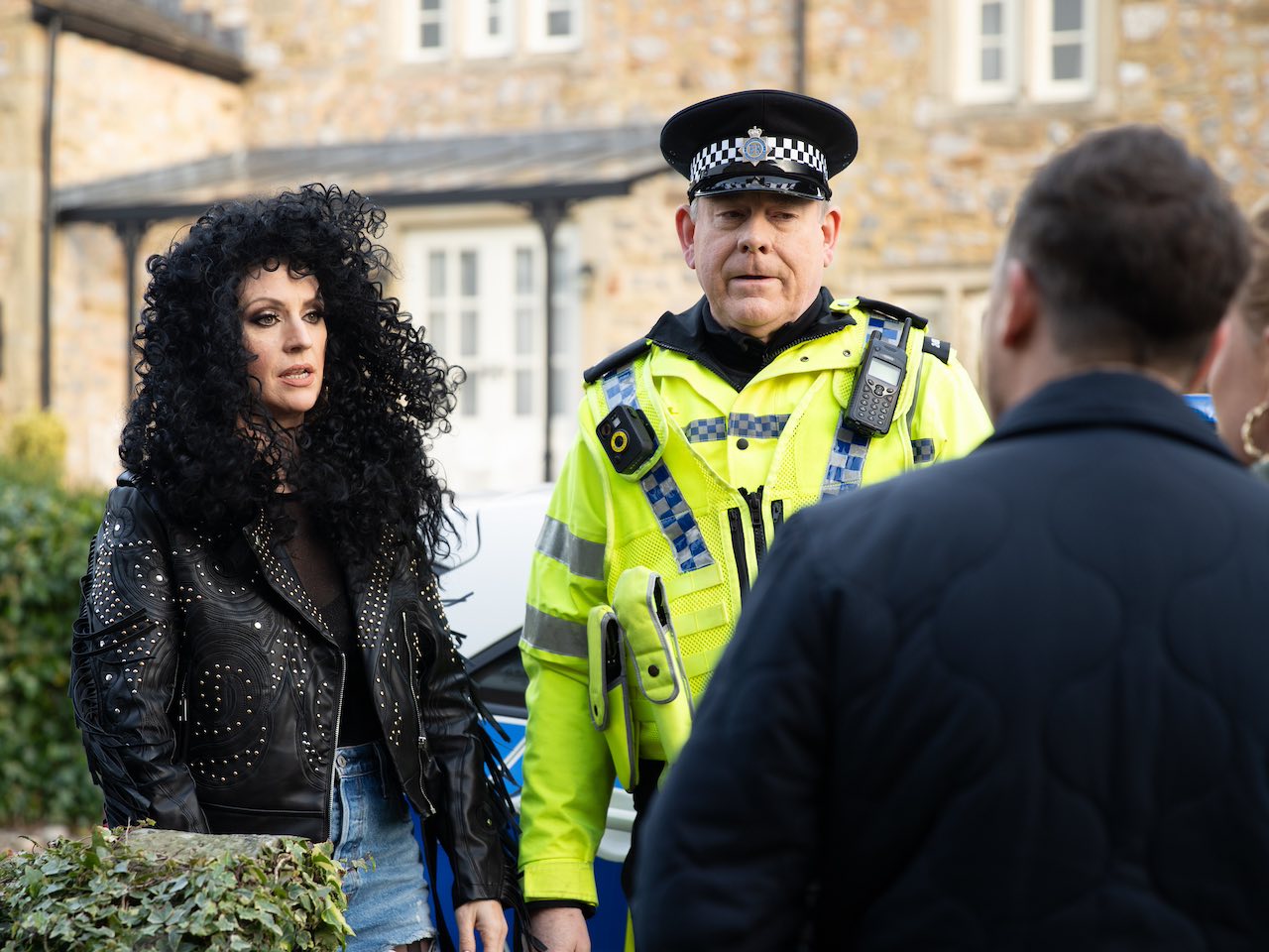Kerry and PC Swirling on Emmerdale on March 7, 2024