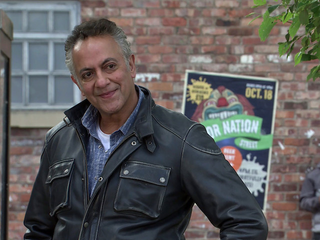 Dev on Coronation Street on October 11, 2021