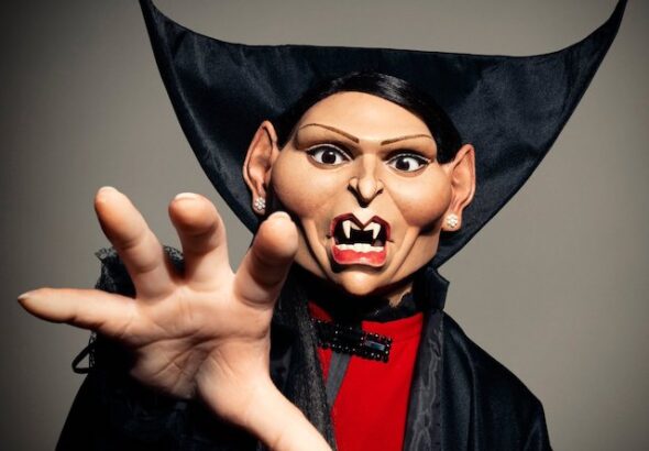 The Priti Patel puppet in Spitting Image