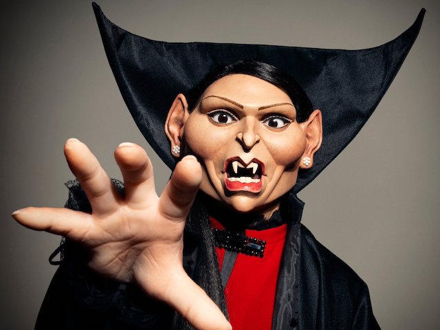 The Priti Patel puppet in Spitting Image