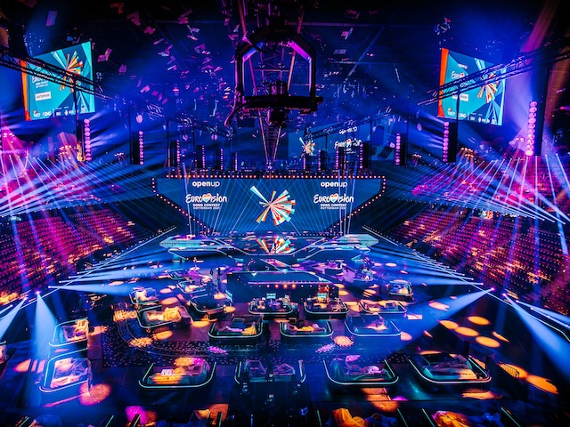 The Eurovision 2021 stage at Rotterdam Ahoy