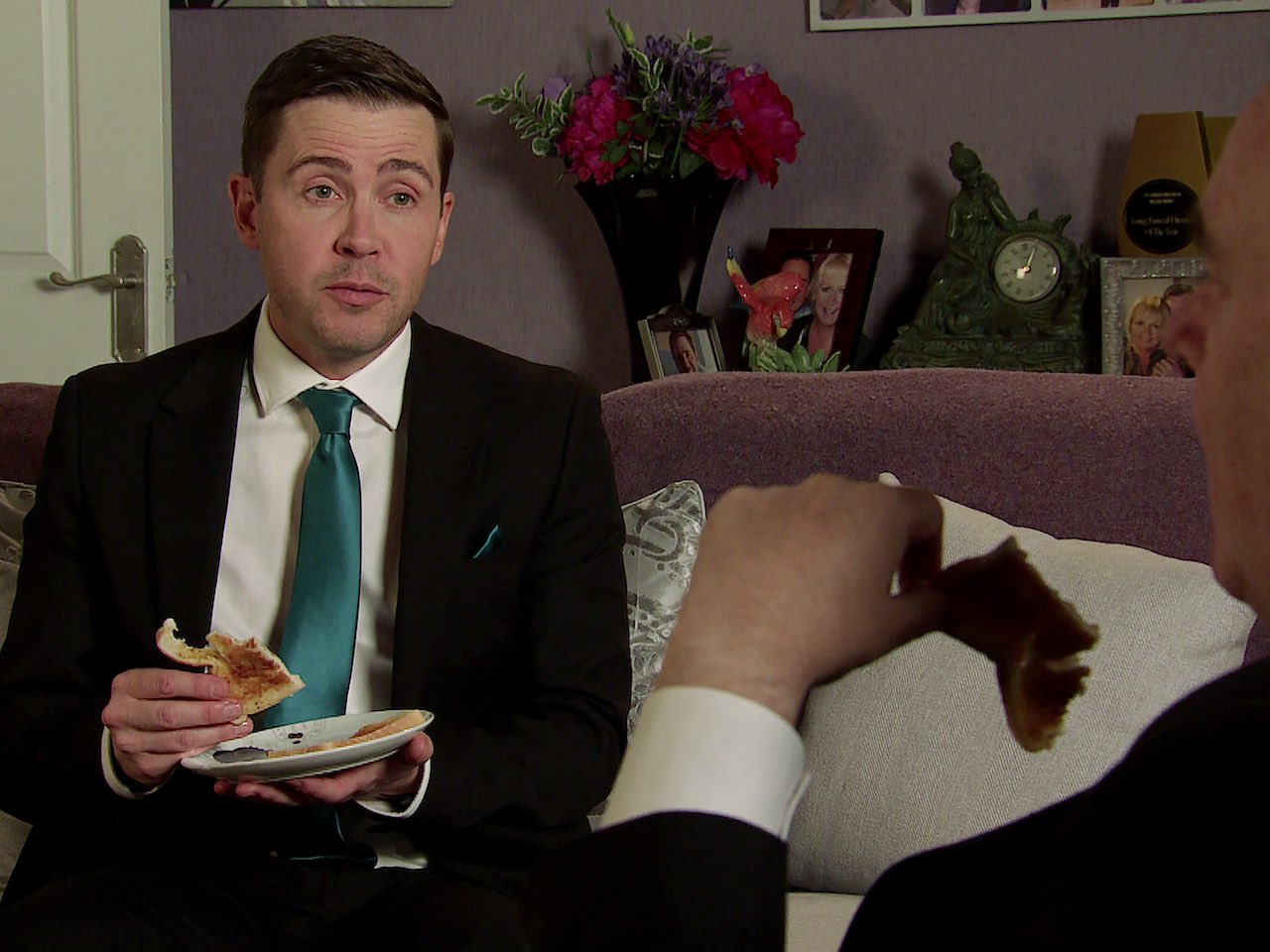Todd and George on Coronation Street on October 16, 2023