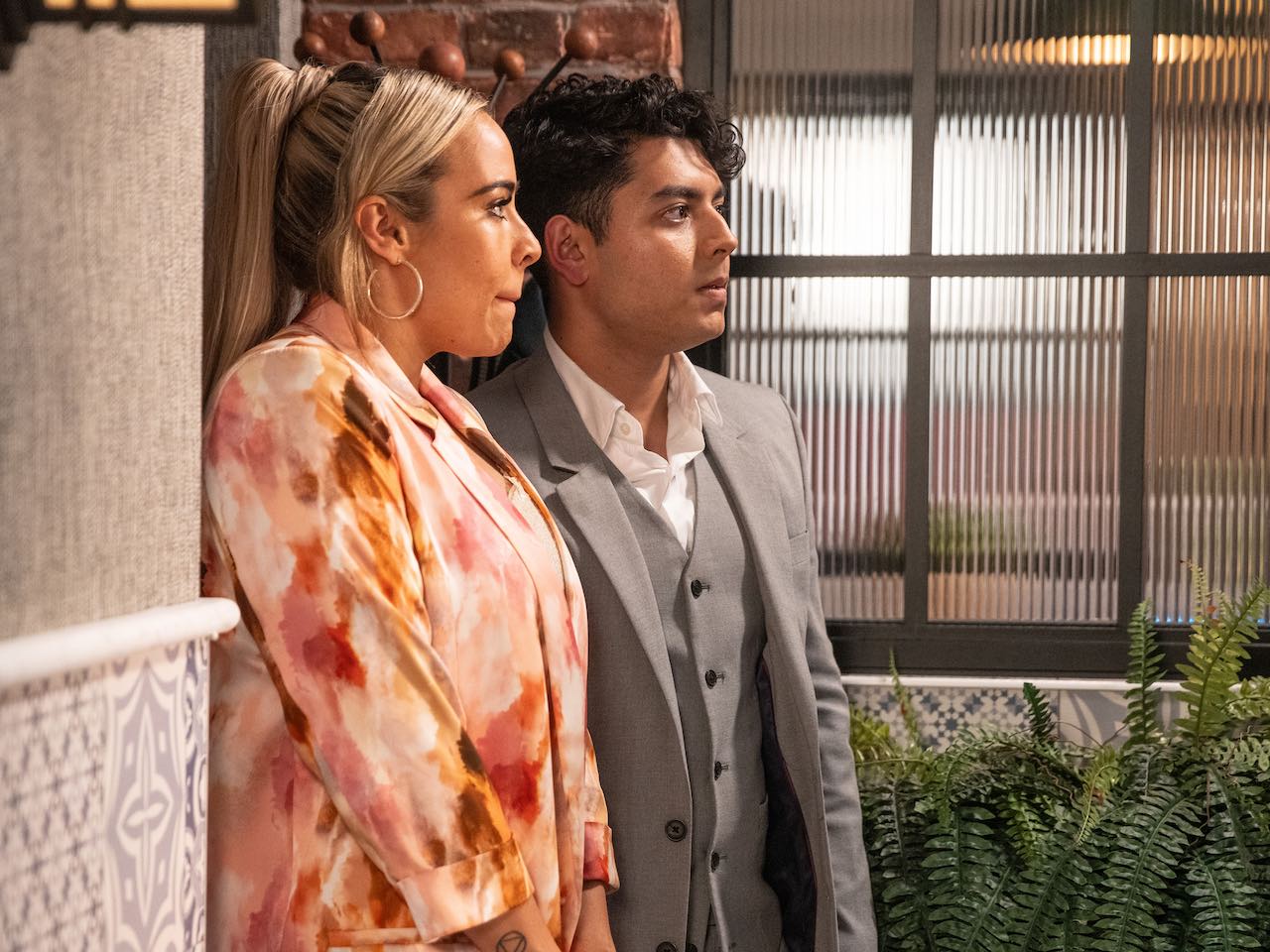 Courtney and Aadi on Coronation Street on September 13, 2023