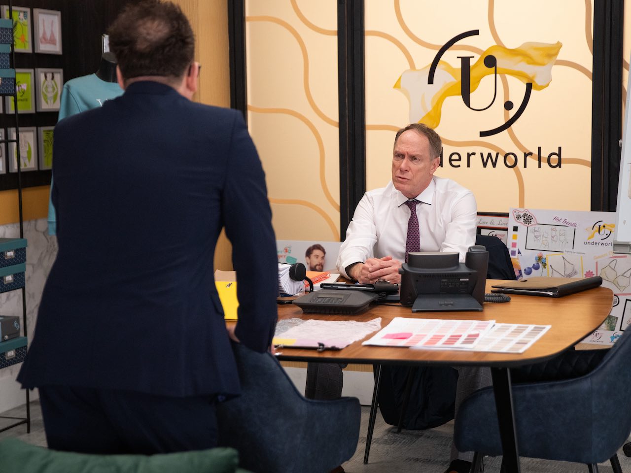 Rufus and Stephen on Coronation Street on March 20, 2023