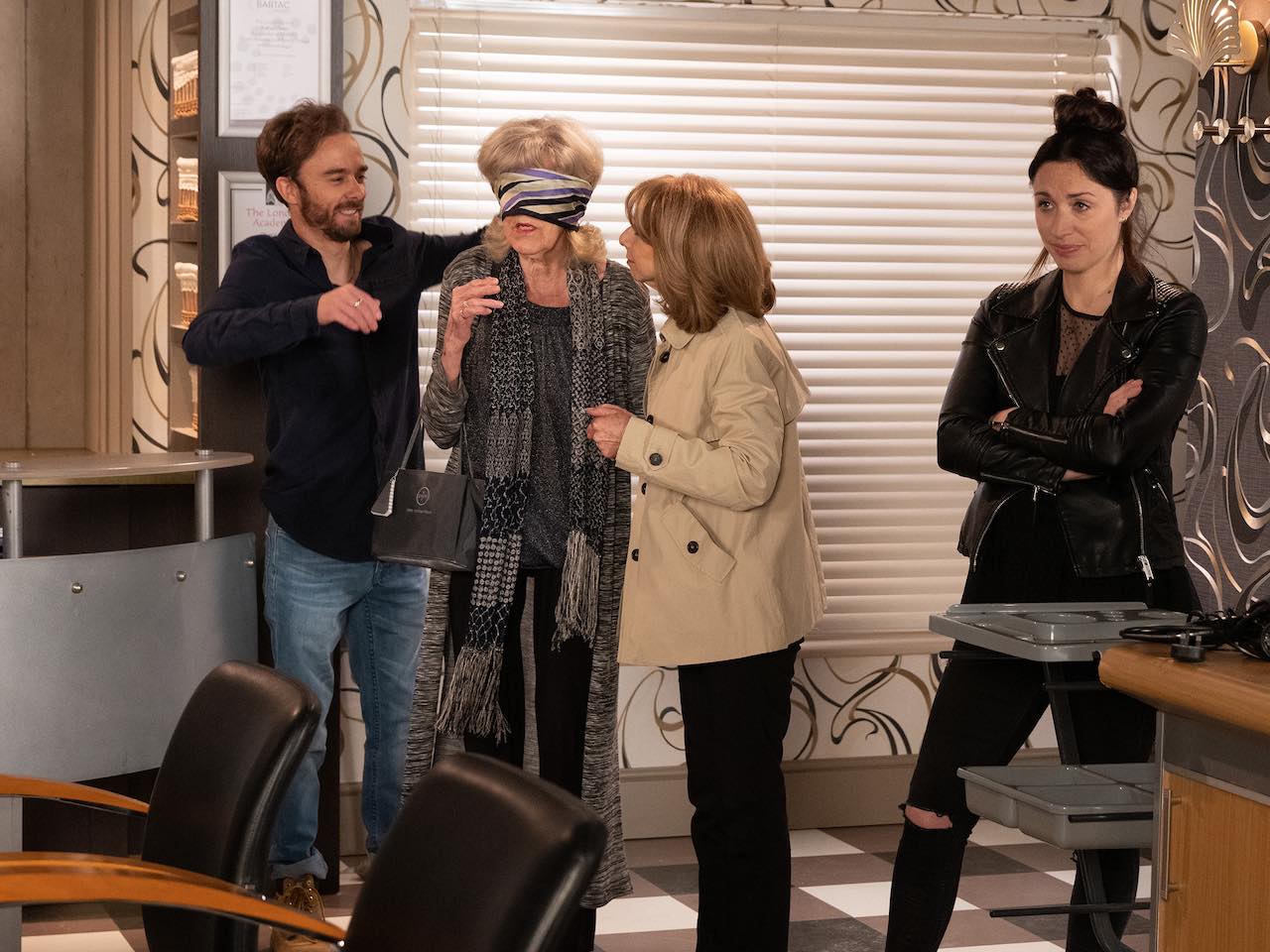 David, Audrey, Gail and Shona on Coronation Street on July 22, 2022