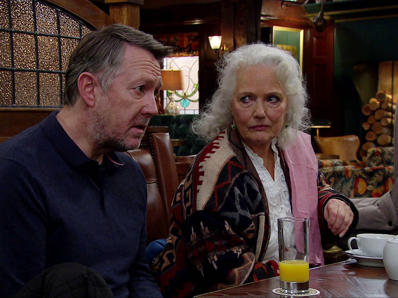 Gus and Mary on Emmerdale on February 7, 2024