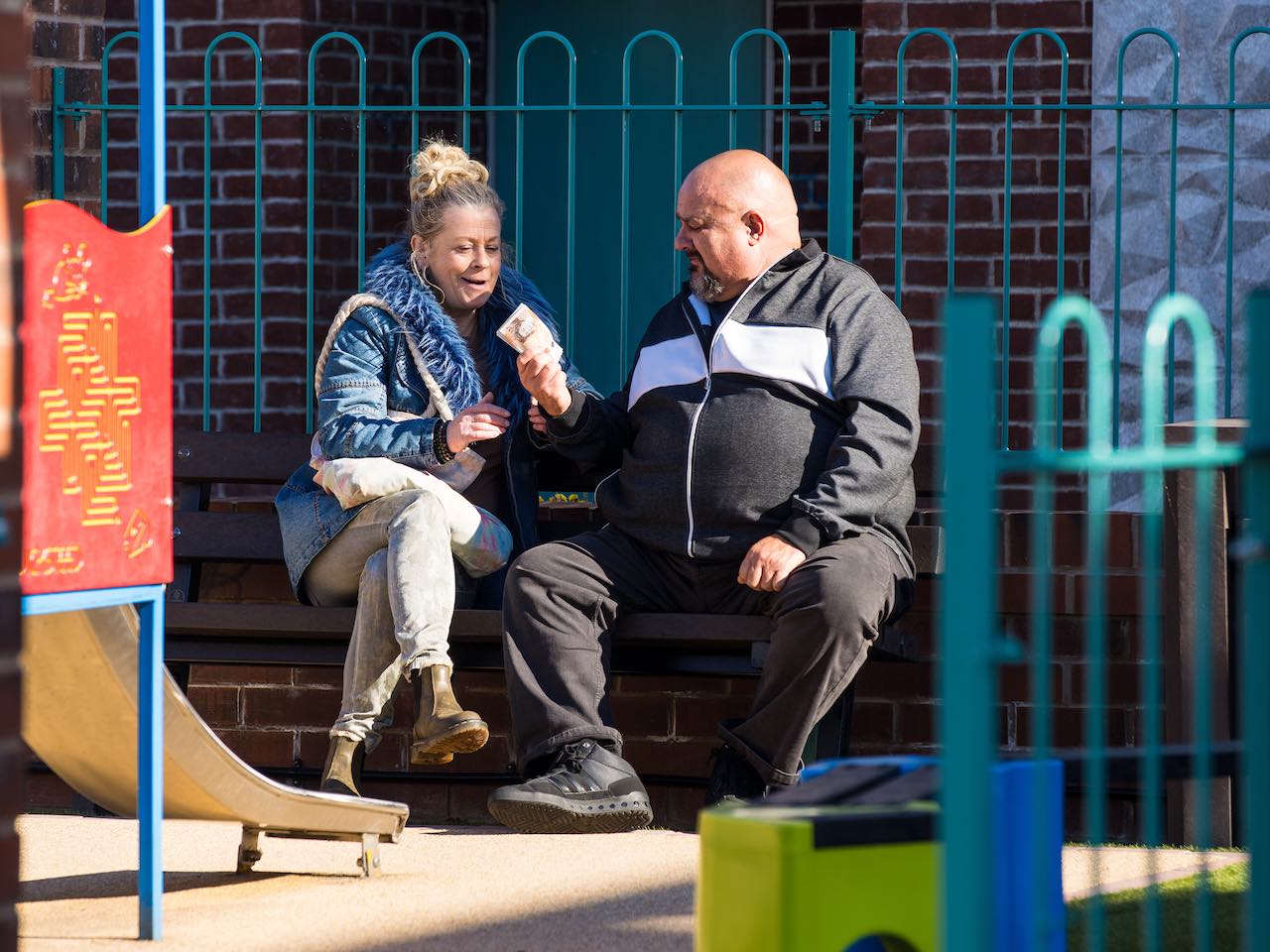 Big Garth and Bernie on Coronation Street on November 8, 2023