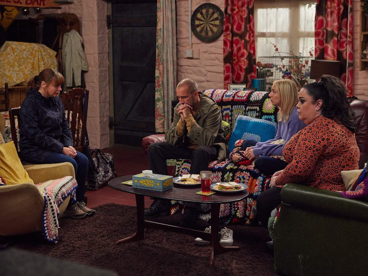 Lydia, Sam, Belle and Mandy on Emmerdale on October 10, 2023