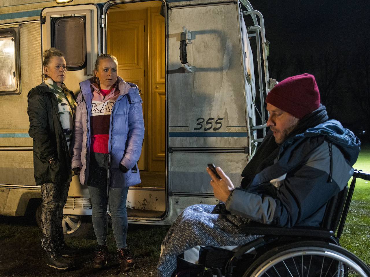 Bernie, Gemma and Paul on Coronation Street on January 23, 2024