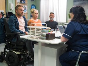 Paul, Bernie and Billy on Coronation Street on November 10, 2023