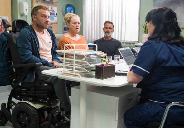 Paul, Bernie and Billy on Coronation Street on November 10, 2023