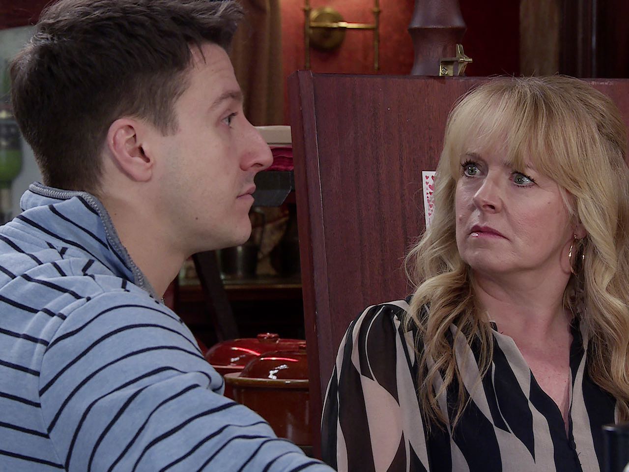 Jenny and Ryan on Coronation Street on March 27, 2024