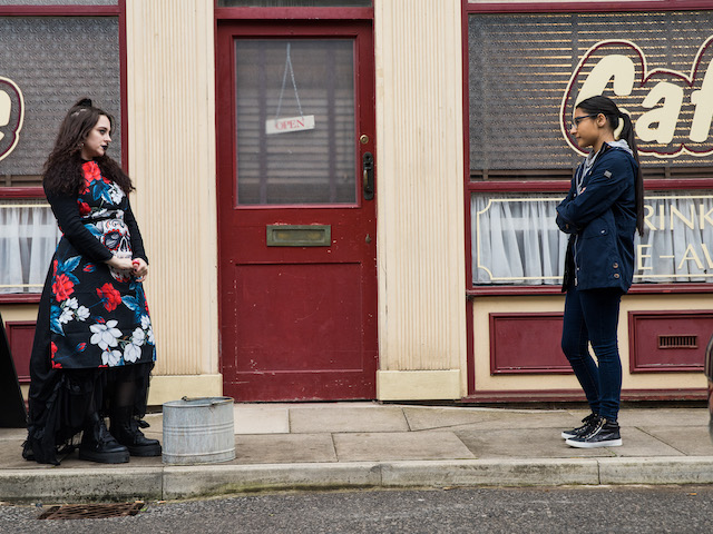 Nina and Asha on Coronation Street on October 13, 2021