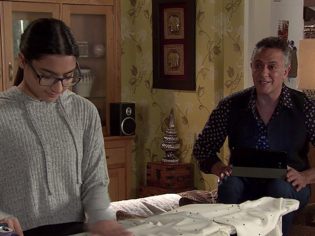 Asha and Dev on Coronation Street on October 15, 2021