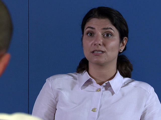 Sabeen on Coronation Street on August 30, 2021