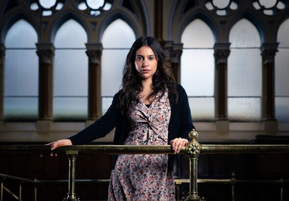 Meena Jutla in court on Emmerdale on April 11, 2022