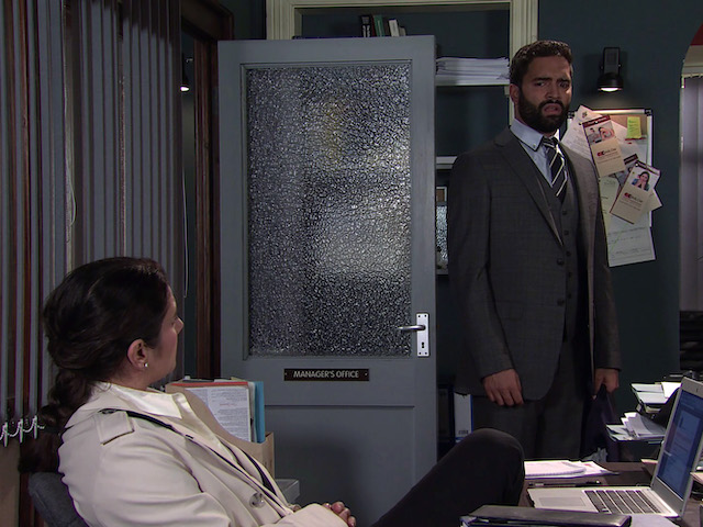 Imran and Sabeen on Coronation Street on October 13, 2021