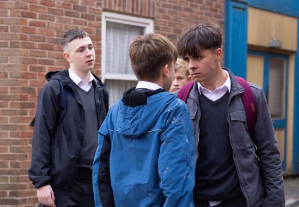 Mason and Liam on Coronation Street on November 22, 2023