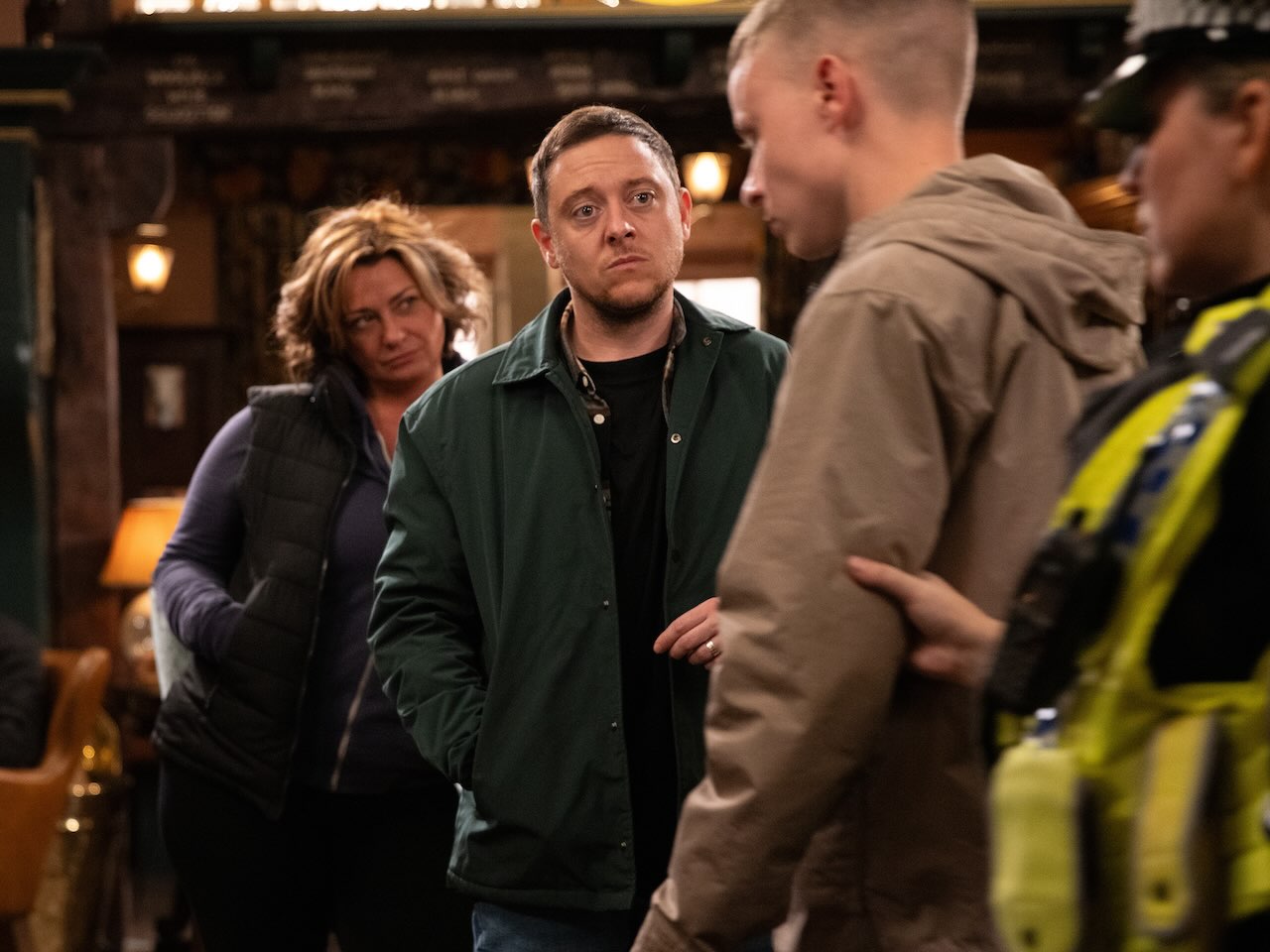 Moira, Matty and Samson on Emmerdale on August 5, 2024