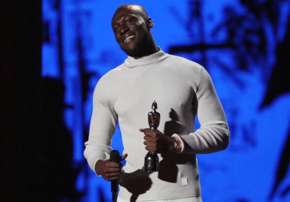Stormzy at the Brit Awards in London on February 18, 2020