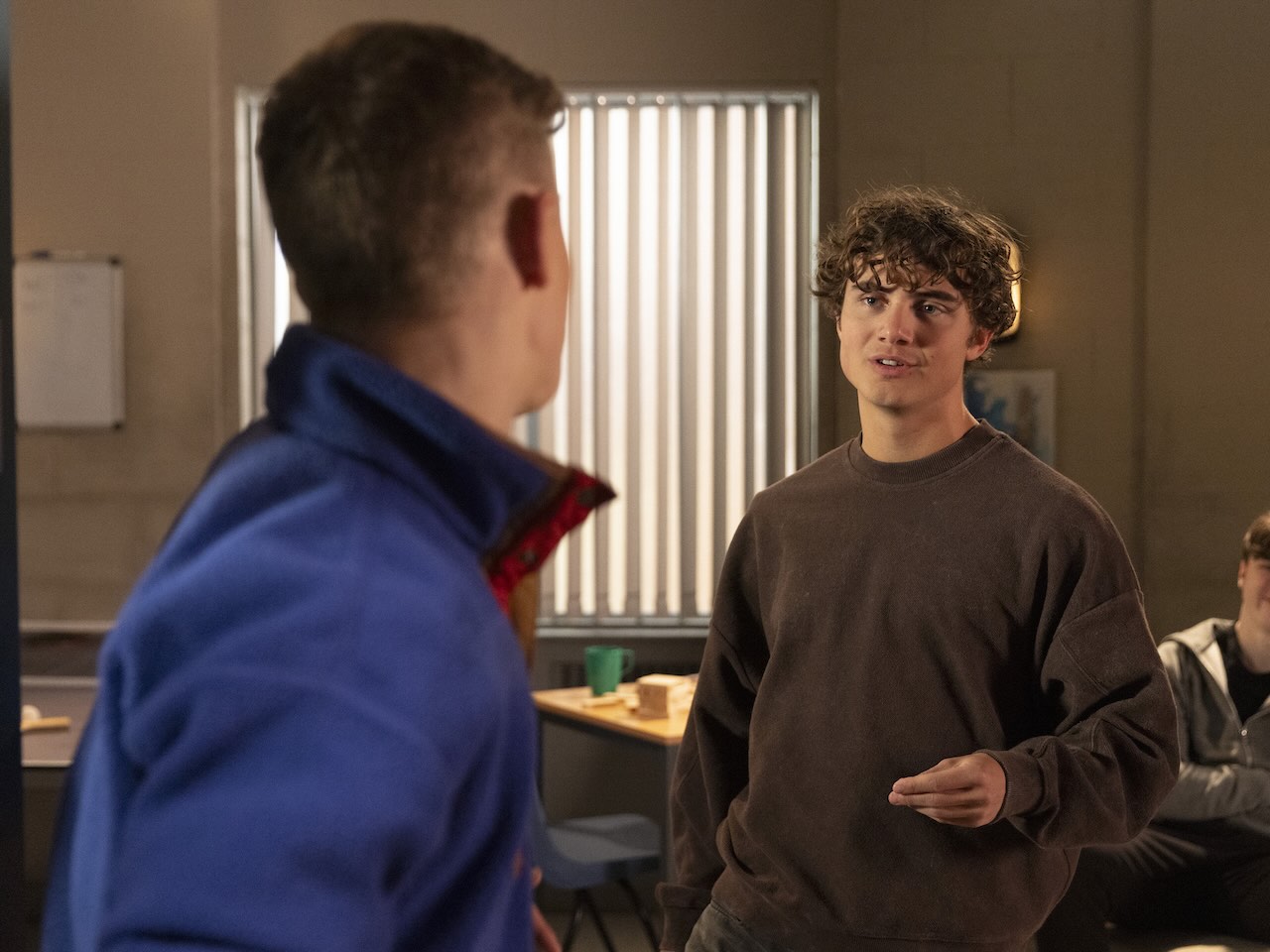 Brody and Dylan on Coronation Street on April 21, 2025