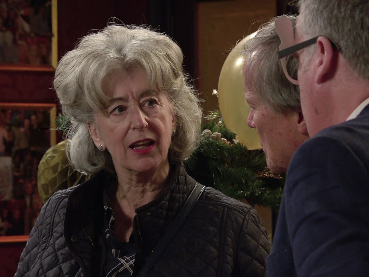 Evelyn, Roy and Brian on Coronation Street on December 31, 2024