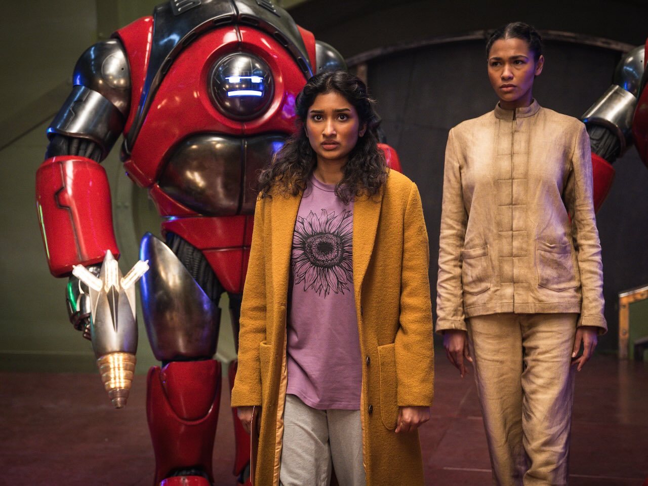 Varada Sethu as Belinda Chandra and Evelyn Miller as Sasha in Doctor Who