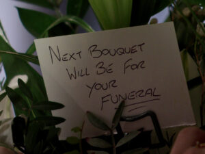 A threatening message on Coronation Street on February 9, 2022