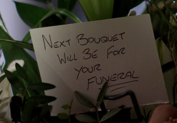 A threatening message on Coronation Street on February 9, 2022