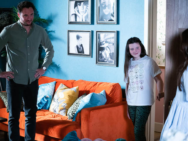 Martin, Lily and Ruby on EastEnders on August 27, 2021